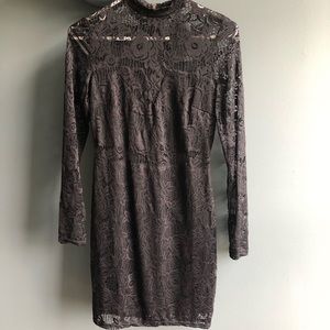 Little black lace mini dress